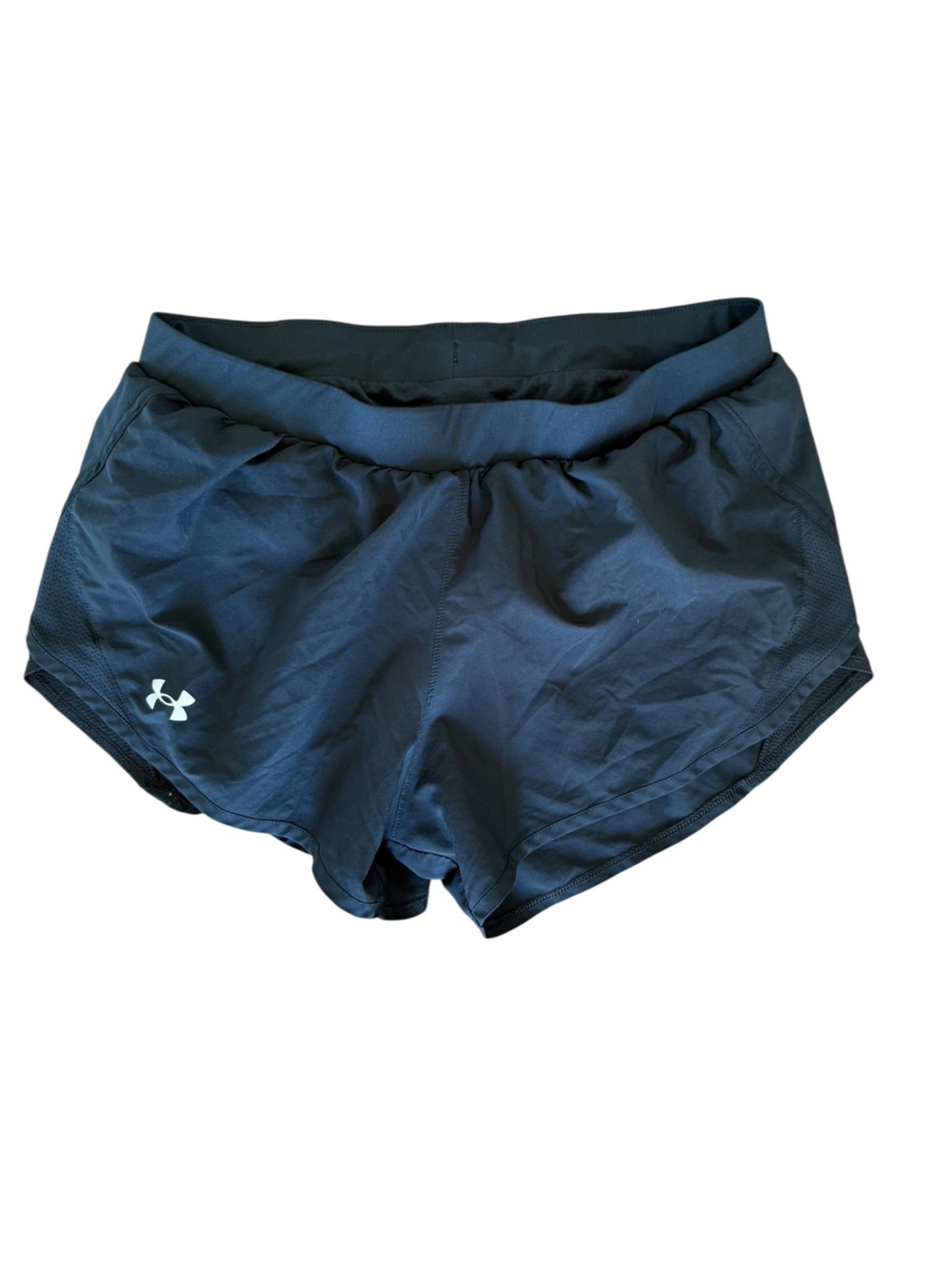 Under Armour Women's 3" Running Shorts Black Medium Heatgear Gym Girlie Workout